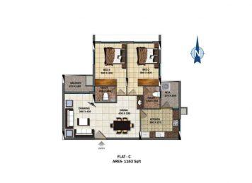 Kalyan Nexus 2 Bedroom floor plan Kalyan Nexus 2 Bedroom floor plan