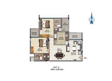 Kalyan Nexus 2 Bedroom floor plan Kalyan Nexus 2 Bedroom floor plan
