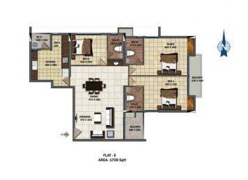 Kalyan Nexus 3 Bedroom floor plan Kalyan Nexus 3 Bedroom floor plan