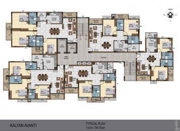 Kalyan Avanti 3Bedroom floor plan Layout Kalyan Avanti 3Bedroom floor plan Layout