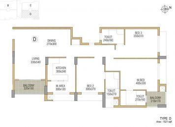 Kalyan Centrum 3Bedroom Floor plan layout Kalyan Centrum 3Bedroom Floor plan layout
