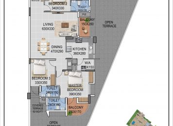Kalyan Legacy 3 Bedroom floor plan