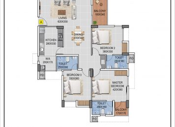 Kalyan Horizon 3BHK Floor Plan