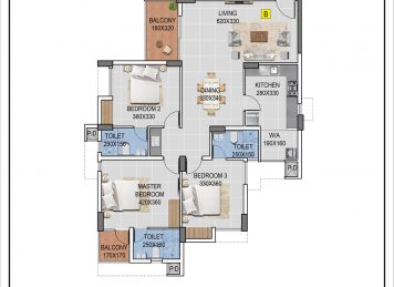 Kalyan Horizon 3BHK Floor Plan