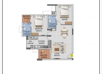 Kalyan Horizon 2BHK Floor Plan