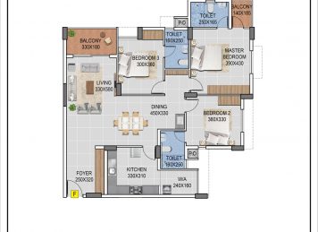 Kalyan Horizon 3BHK Floor Plan