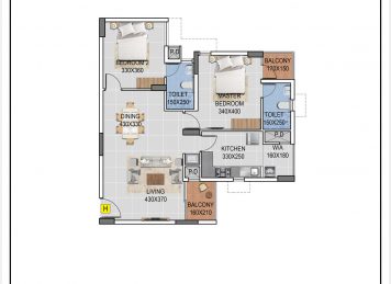 Kalyan Horizon 2BHK Floor Plan